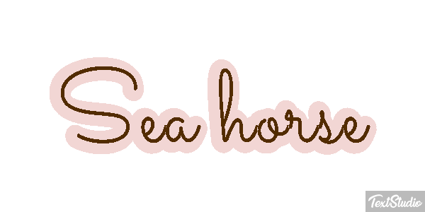 Sea Horse Text effect