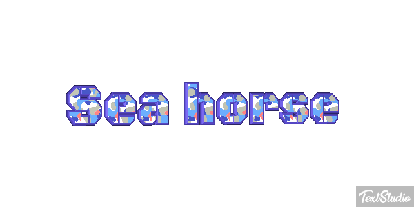 Sea Horse Text effect