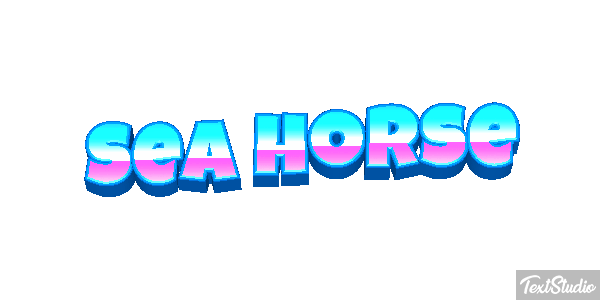 Sea Horse Text effect