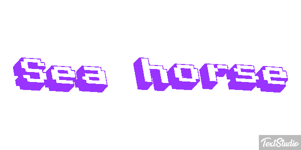 Sea Horse Text effect