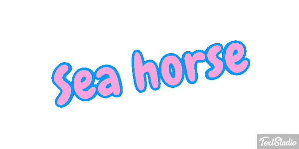 Sea Horse Text effect