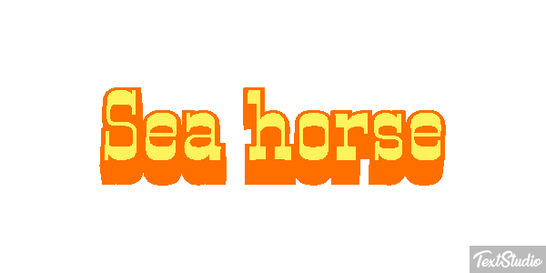 Sea Horse Text effect