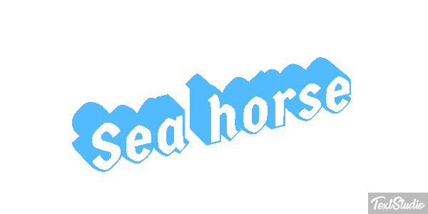 Sea Horse Text effect