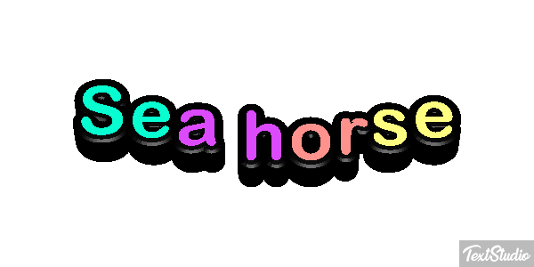 Sea Horse Text effect