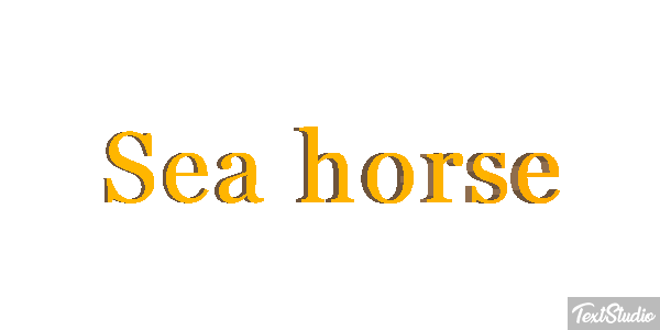Sea Horse Text effect