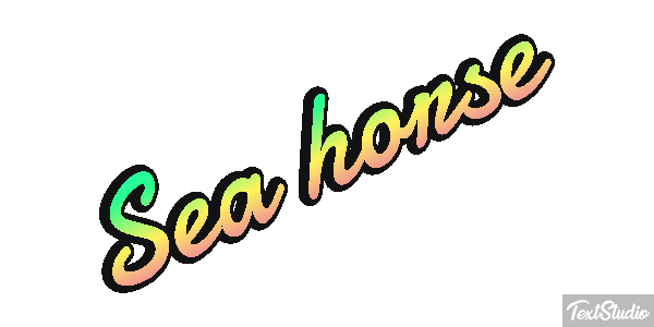 Sea Horse Text effect