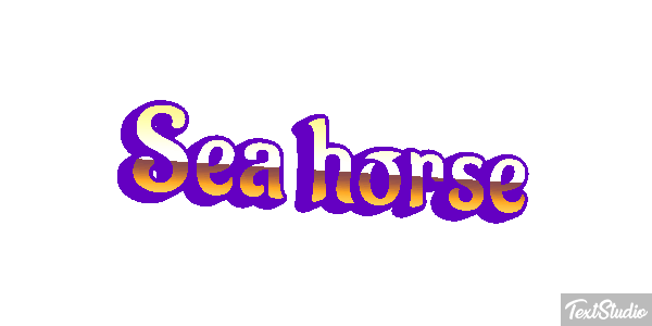 Sea Horse Text effect