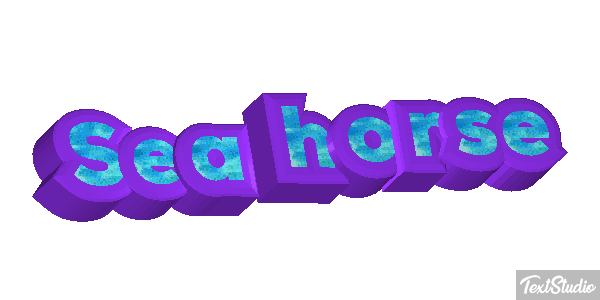 Sea Horse Text effect