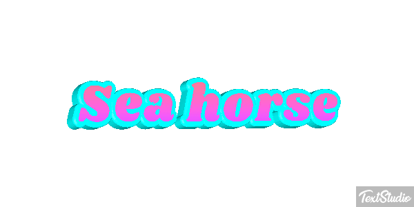 Sea Horse Text effect