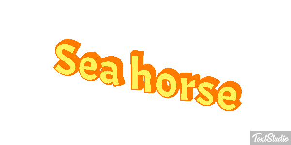 Sea Horse Text effect