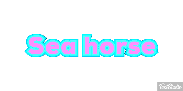 Sea Horse Text effect