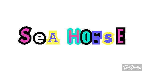 Sea Horse Text effect