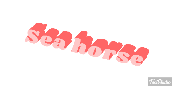 Sea Horse Text effect