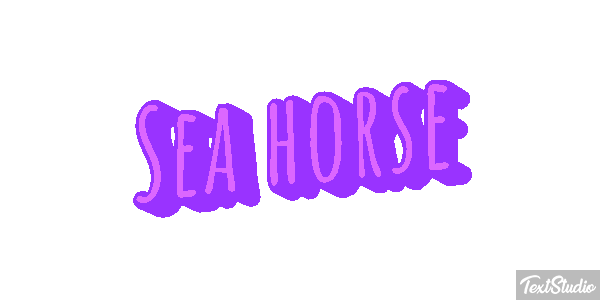 Sea Horse Text effect