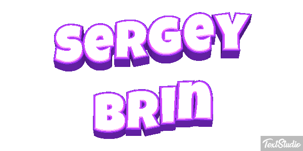 Sergey Brin Text effect