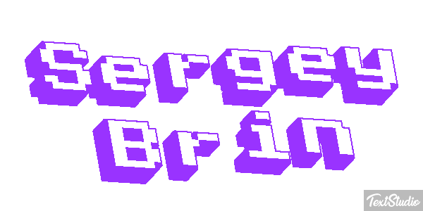 Sergey Brin Text effect