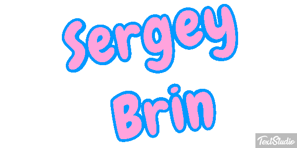 Sergey Brin Text effect
