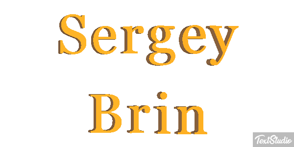 Sergey Brin Text effect