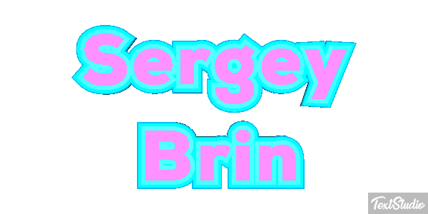 Sergey Brin Text effect
