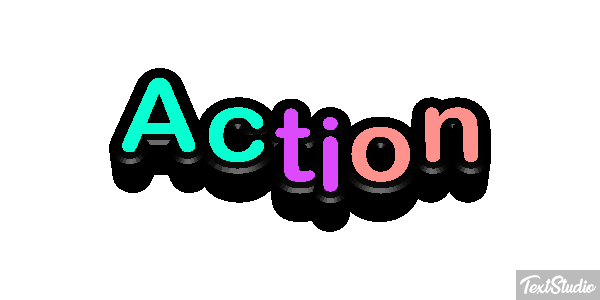 Action Efecto de texto