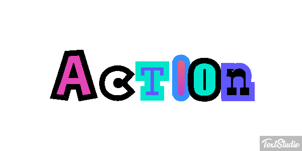 Action Efecto de texto