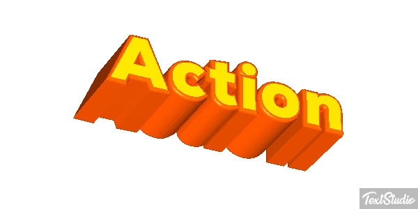 Action Efecto de texto