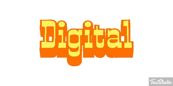 Digital Text effect