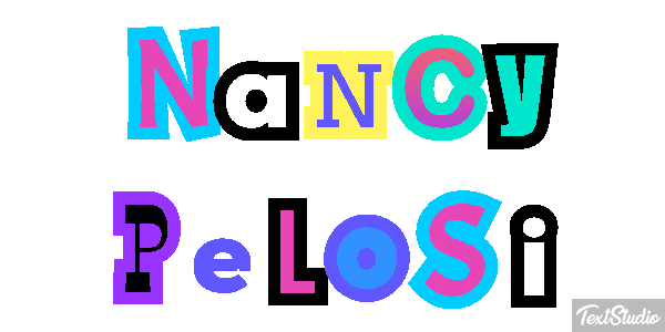 Nancy Pelosi Efecto de texto