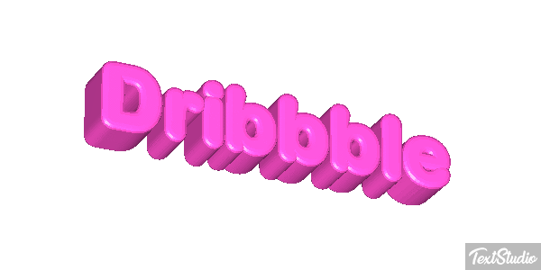Dribbble Texteffekt