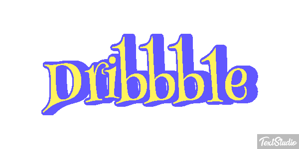 Dribbble Texteffekt