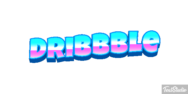 Dribbble Texteffekt