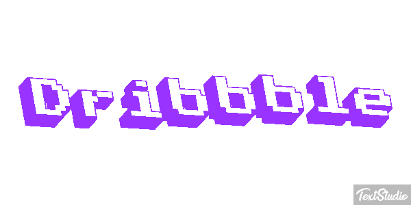 Dribbble Texteffekt