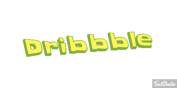 Dribbble Texteffekt