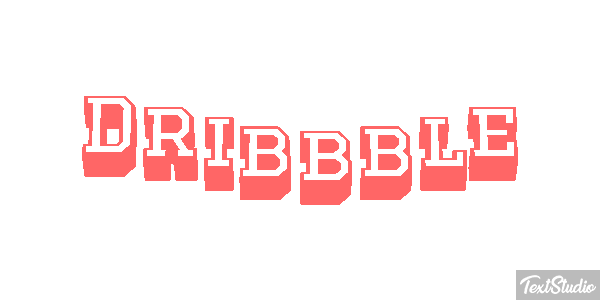 Dribbble Texteffekt