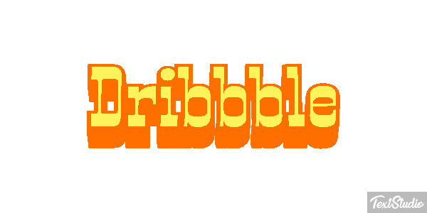 Dribbble Texteffekt