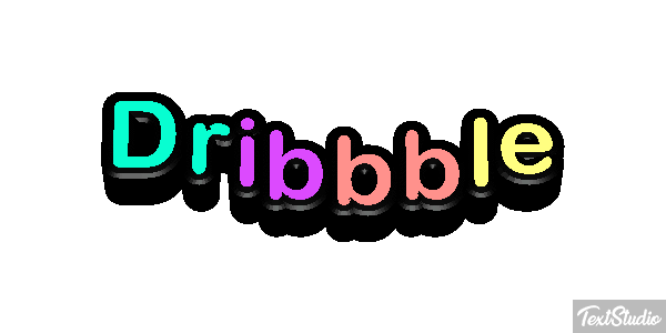 Dribbble Texteffekt