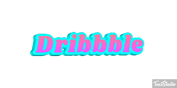 Dribbble Texteffekt