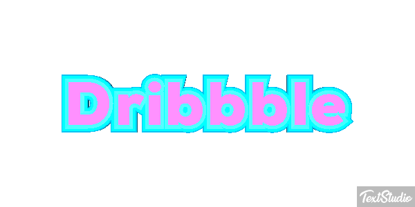 Dribbble Texteffekt