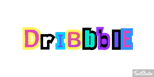 Dribbble Texteffekt