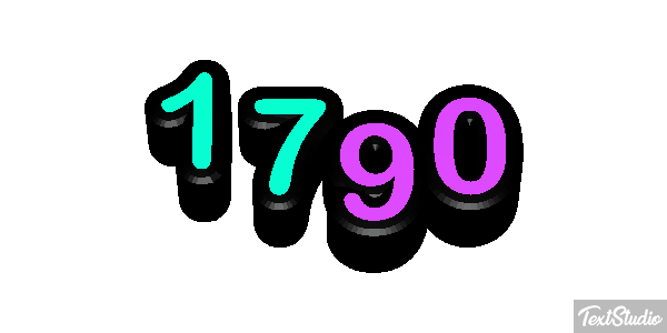 1790 Text effect