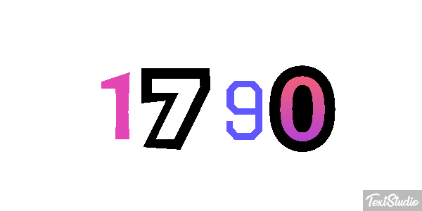 1790 Text effect