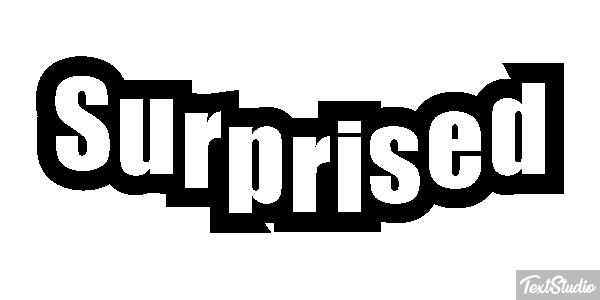 Surprised Text effect