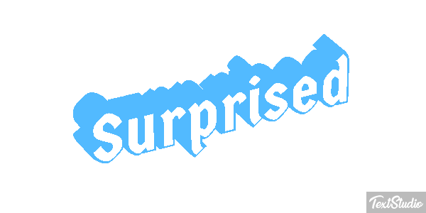Surprised Text effect