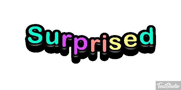 Surprised Text effect