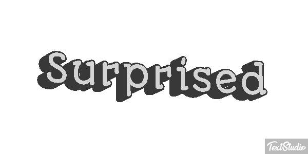Surprised Text effect