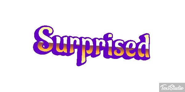 Surprised Text effect