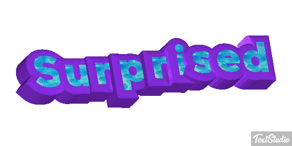 Surprised Text effect