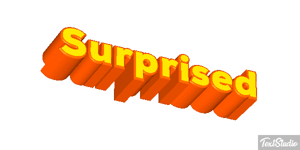Surprised Text effect