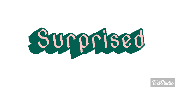 Surprised Text effect