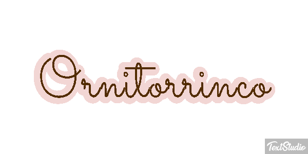 Ornitorrinco Tekst effect